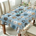 thumbnail image 1 of Yayeee Tablecloths 60" x 90" Rectangle Wrinkle Resistant Party Table Cover, Vibrant Cute Cat, 1 of 8