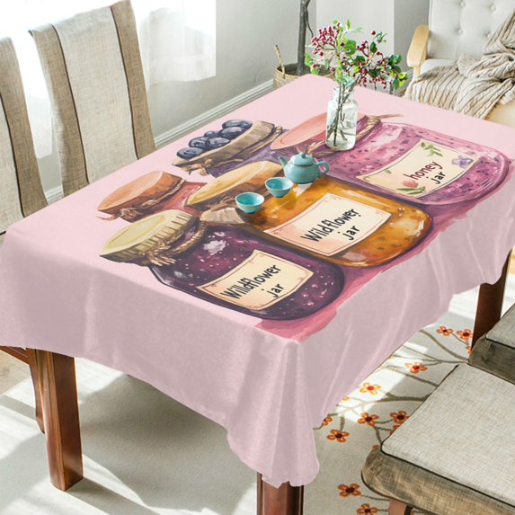 Yayeee Tablecloths 60" x 90" Rectangle Wrinkle Resistant Party Table Cover, Watercolor Jam
