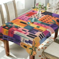 Yayeee Tablecloths for Rectangular Tables 54 x 54 inch Party Table Cover, Art Buildings