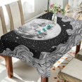 thumbnail image 1 of Yayeee Tablecloths for Rectangular Tables 54 x 54 inch Party Table Cover, Black Moon, 1 of 6