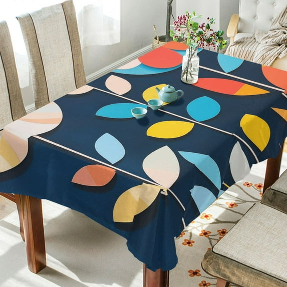 Yayeee Tablecloths for Rectangular Tables 54 x 54 inch Party Table Cover, Simple Floral
