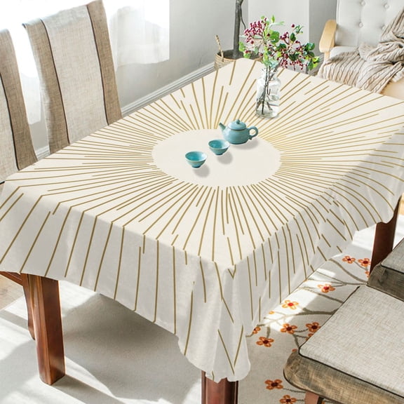 Yayeee Tablecloths for Rectangular Tables 54 x 54 inch Party Table Cover, Sunshine