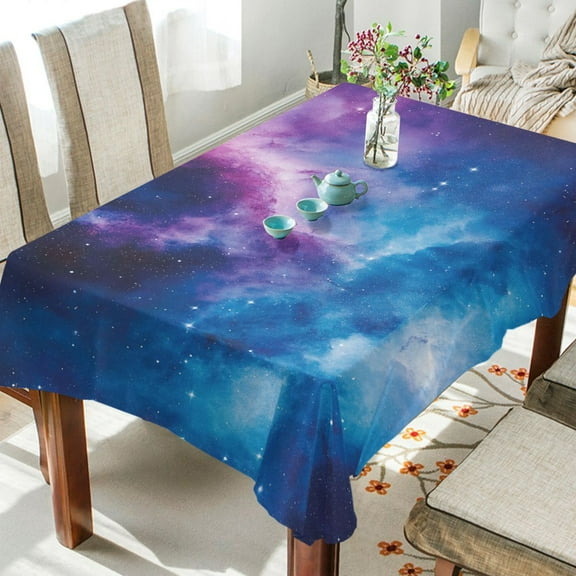 Yayeee Tablecloths for Rectangular Tables 54 x 72 inch Party Table Cover, Galaxy Pattern