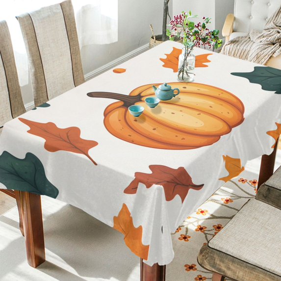 Yayeee Tablecloths for Rectangular Tables 54 x 72 inch Party Table Cover, Pumpkins Patten