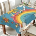 thumbnail image 1 of Yayeee Tablecloths for Rectangular Tables 54 x 72 inch Party Table Cover, Rainbow with Stars, 1 of 6