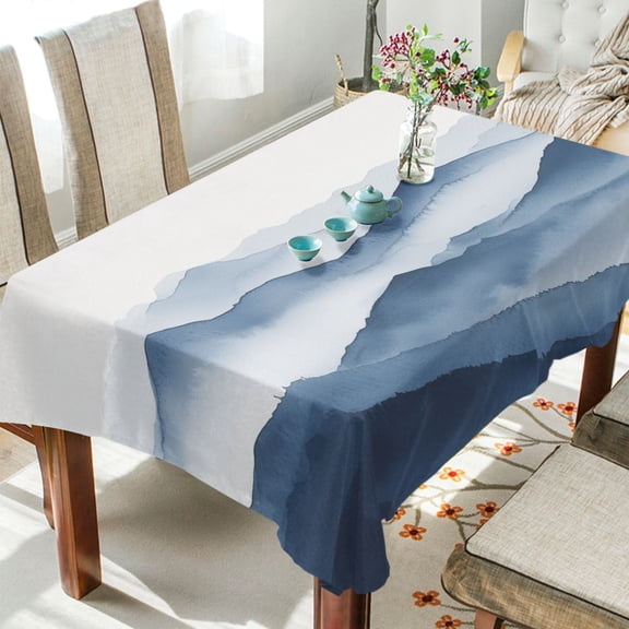 Yayeee Tablecloths for Rectangular Tables 60 x 108 inch Party Table Cover, Watercolor Mountains