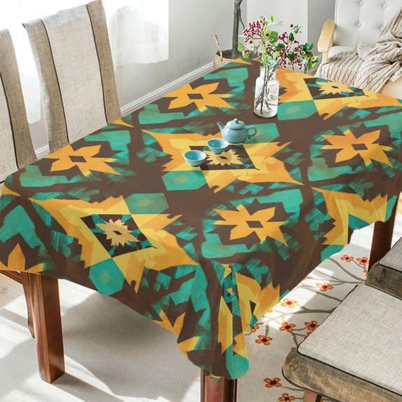 Yayeee Tablecloths for Rectangular Tables 60 x 120 inch Party Table Cover, Geometric Patterns