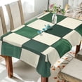 thumbnail image 1 of Yayeee Tablecloths for Rectangular Tables 60 x 120 inch Party Table Cover, Green and White Plaid Pattern, 1 of 6
