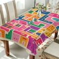 thumbnail image 1 of Yayeee Tablecloths for Rectangular Tables 60 x 60 inch Party Table Cover, Art Map, 1 of 6