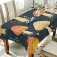 thumbnail image 1 of Yayeee Tablecloths for Rectangular Tables 60 x 60 inch Party Table Cover, Black Mushroom Pattern, 1 of 6