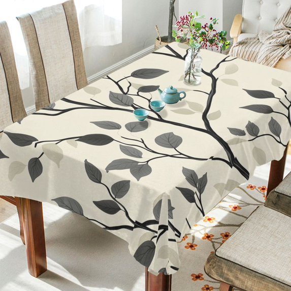 Yayeee Tablecloths for Rectangular Tables 60 x 60 inch Party Table Cover, Leaves Pattern