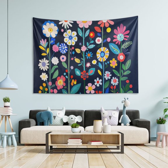 Yayeee Tapestry Wall Hanging for Bedroom 60" x 40" Living Room Home Wall Art Decor, Bloom Flowers