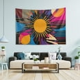 thumbnail image 1 of Yayeee Tapestry Wall Hanging for Bedroom 60" x 40" Living Room Home Wall Art Decor, Futuristic Circles, 1 of 7
