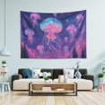thumbnail image 1 of Yayeee Tapestry Wall Hanging for Bedroom 60" x 40" Living Room Home Wall Art Decor, Neon Jellyfish, 1 of 7