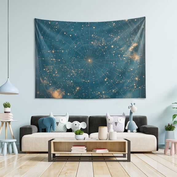 Yayeee Tapestry Wall Hanging for Bedroom 60" x 51" Living Room Home Wall Art Decor, Star Map