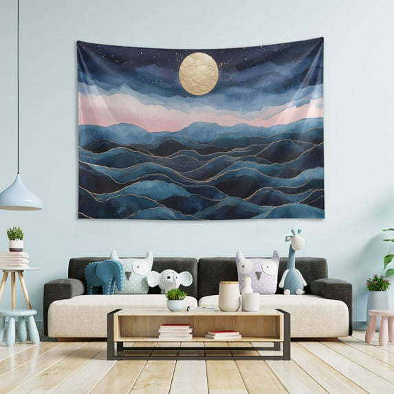 Yayeee Tapestry Wall Hanging for Bedroom 90" x 60" Living Room Home Wall Art Decor, Ocean Waves