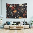 thumbnail image 1 of Yayeee Tapestry Wall Hanging for Bedroom 60" x 40" Living Room Home Wall Art Decor, Black Floral Pattern, 1 of 7