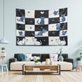 thumbnail image 1 of Yayeee Tapestry Wall Hanging for Bedroom 60" x 40" Living Room Home Wall Art Decor, Blue Cat Stars, 1 of 7