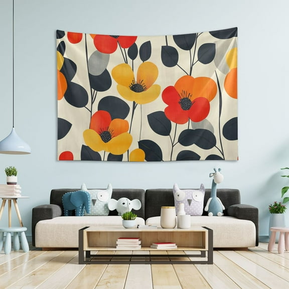 Yayeee Tapestry Wall Hanging for Bedroom 60" x 40" Living Room Home Wall Art Decor, Floral Pattern