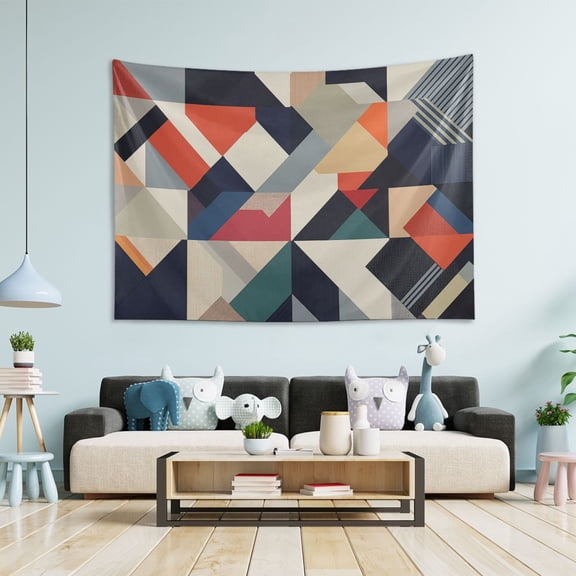 Yayeee Tapestry Wall Hanging for Bedroom 60" x 51" Living Room Home Wall Art Decor, Geometric Pattern