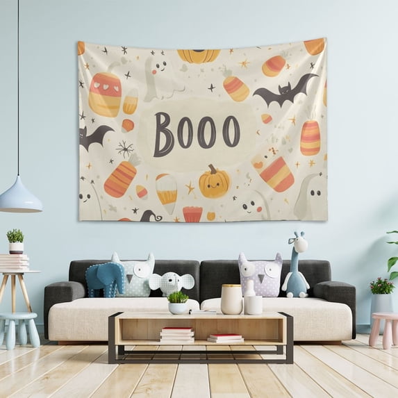Yayeee Tapestry Wall Hanging for Bedroom 60" x 40" Living Room Home Wall Art Decor, Halloween Cute Pumpkins