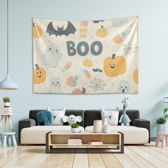 Yayeee Tapestry Wall Hanging for Bedroom 80" x 60" Living Room Home Wall Art Decor, Halloween Cute Pumpkins