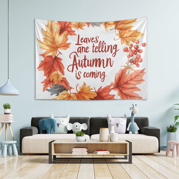 Yayeee Tapestry Wall Hanging for Bedroom 60" x 51" Living Room Home Wall Art Decor, Leaves Pattern