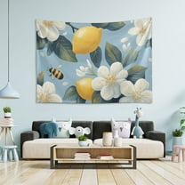 Yayeee Tapestry Wall Hanging for Bedroom 60" x 40" Living Room Home Wall Art Decor, Lemon Pattern