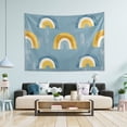 thumbnail image 1 of Yayeee Tapestry Wall Hanging for Bedroom 80" x 60" Living Room Home Wall Art Decor, Light Blue Rainbow, 1 of 7