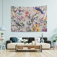 thumbnail image 1 of Yayeee Tapestry Wall Hanging for Bedroom 90" x 60" Living Room Home Wall Art Decor, Purple Floral Pattern, 1 of 7