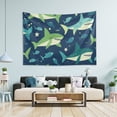 thumbnail image 1 of Yayeee Tapestry Wall Hanging for Bedroom 90" x 60" Living Room Home Wall Art Decor, Sharks Pattern, 1 of 7