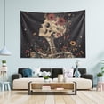 thumbnail image 1 of Yayeee Tapestry Wall Hanging for Bedroom 60" x 40" Living Room Home Wall Art Decor, Skeleton With Flowers Pattern, 1 of 7