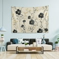 thumbnail image 1 of Yayeee Tapestry Wall Hanging for Bedroom 60" x 40" Living Room Home Wall Art Decor, Small Black Flowers, 1 of 7