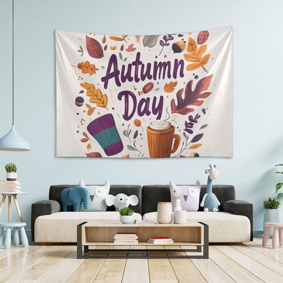 Yayeee Tapestry Wall Hanging for Bedroom 90" x 60" Living Room Home Wall Art Decor, Warm Autumn Day