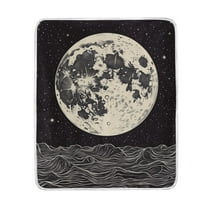 Yayeee Throw Blanket for Couch Soft Warm 50" x 60" Sofa Chair Bed Decoration, Beige Moon