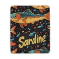 thumbnail image 1 of Yayeee Throw Blanket for Couch Soft Warm 50" x 60" Sofa Chair Bed Decoration, Black Sardines Pattern, 1 of 7