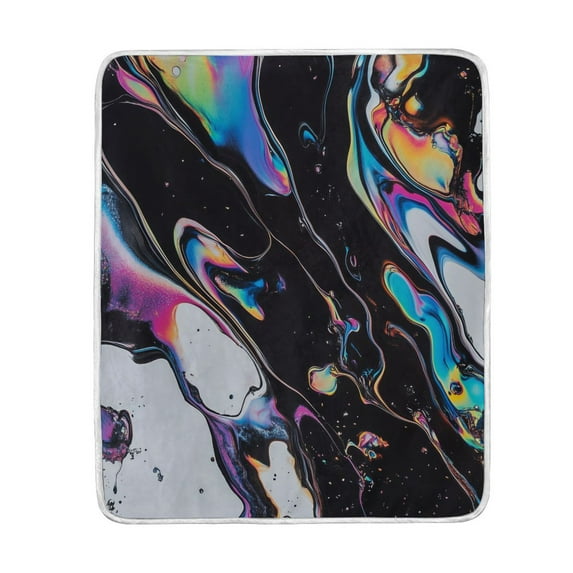 Yayeee Throw Blanket for Couch Soft Warm 50" x 60" Sofa Chair Bed Decoration, Black