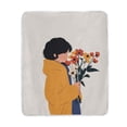 thumbnail image 1 of Yayeee Throw Blanket for Couch Soft Warm 50" x 60" Sofa Chair Bed Decoration, Cartoon Flowers, 1 of 7