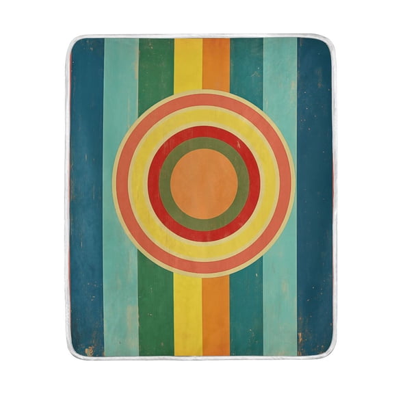 Yayeee Throw Blanket for Couch Soft Warm 50" x 60" Sofa Chair Bed Decoration, Colorful Stripes