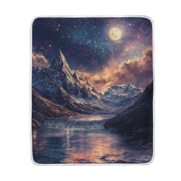 Yayeee Throw Blanket for Couch Soft Warm 50" x 60" Sofa Chair Bed Decoration, Ethereal Mountain
