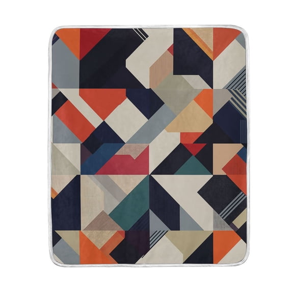Yayeee Throw Blanket for Couch Soft Warm 50" x 60" Sofa Chair Bed Decoration, Geometric Pattern