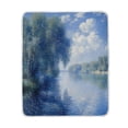 thumbnail image 1 of Yayeee Throw Blanket for Couch Soft Warm 50" x 60" Sofa Chair Bed Decoration, Plants and River, 1 of 7