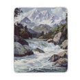 thumbnail image 1 of Yayeee Throw Blanket for Couch Soft Warm 50" x 60" Sofa Chair Bed Decoration, River and Mountains, 1 of 7