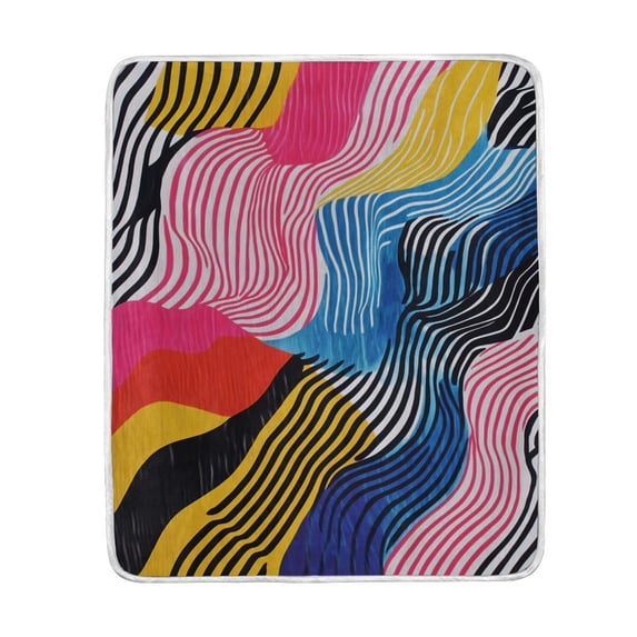 Yayeee Throw Blanket for Couch Soft Warm 50" x 60" Sofa Chair Bed Decoration, Stripes Pattern