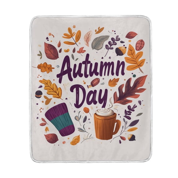 Yayeee Throw Blanket for Couch Soft Warm 50" x 60" Sofa Chair Bed Decoration, Warm Autumn Day