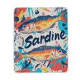 thumbnail image 1 of Yayeee Throw Blanket for Couch Soft Warm 50" x 60" Sofa Chair Bed Decoration, Yellow Sardines Pattern, 1 of 7