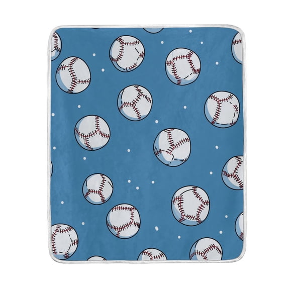 Yayeee Throw Blanket for Couch Soft Warm 60" x 80" Sofa Chair Bed Decoration, Baseballs Pattern