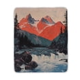 thumbnail image 1 of Yayeee Throw Blanket for Couch Soft Warm 60" x 80" Sofa Chair Bed Decoration, Mountains at Dawn, 1 of 7