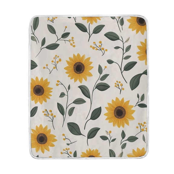 Yayeee Throw Blanket for Couch Soft Warm 60" x 80" Sofa Chair Bed Decoration, Sunflower Pattern