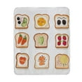 thumbnail image 1 of Yayeee Throw Blanket for Couch Soft Warm 60" x 80" Sofa Chair Bed Decoration, Various Toasts, 1 of 7